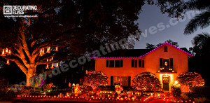 Cartoon Themed Front Yard Halloween Display www.decoratingelves.com