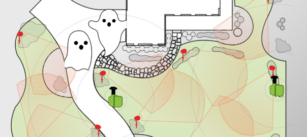 fun ghosts in overhead schematic of audio install design